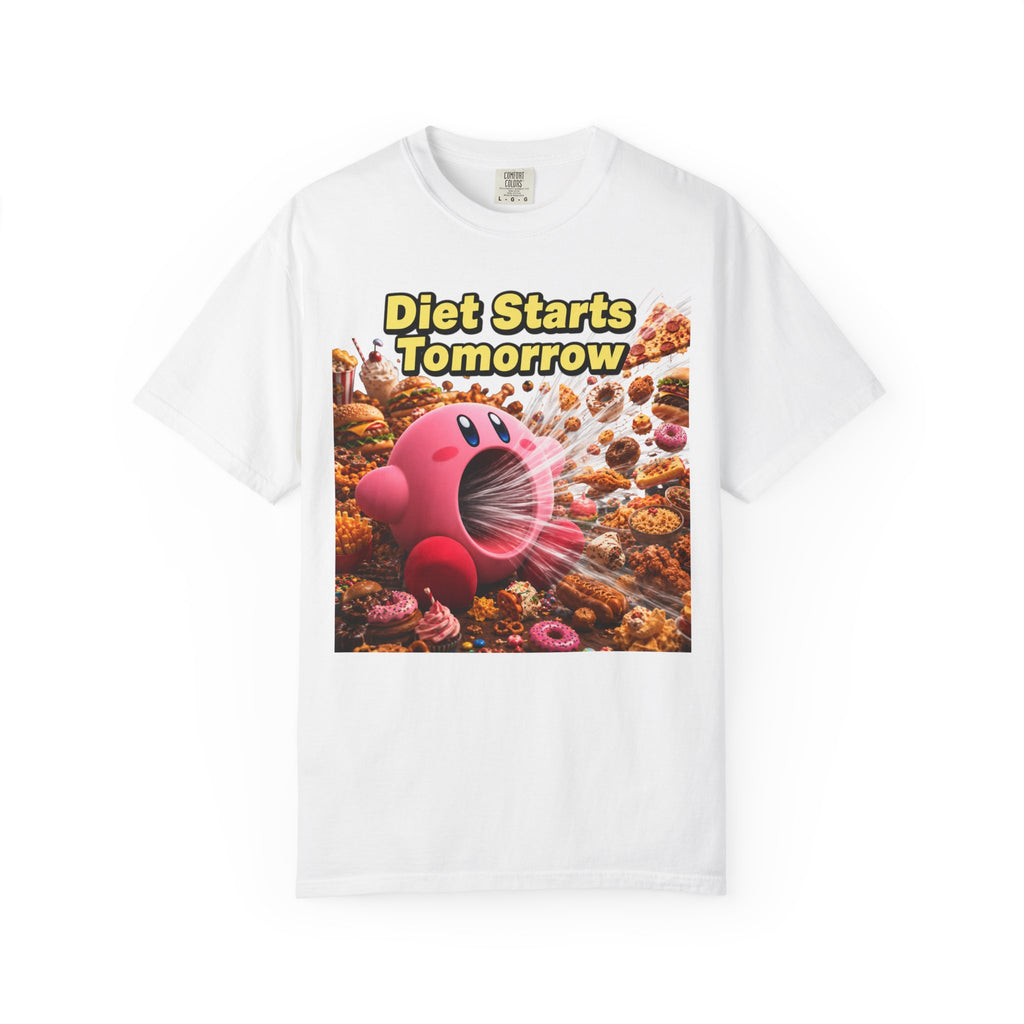 Kirby - Diet Starts Tomorrow T‑Shirt —  Food Humor Graphic Tee