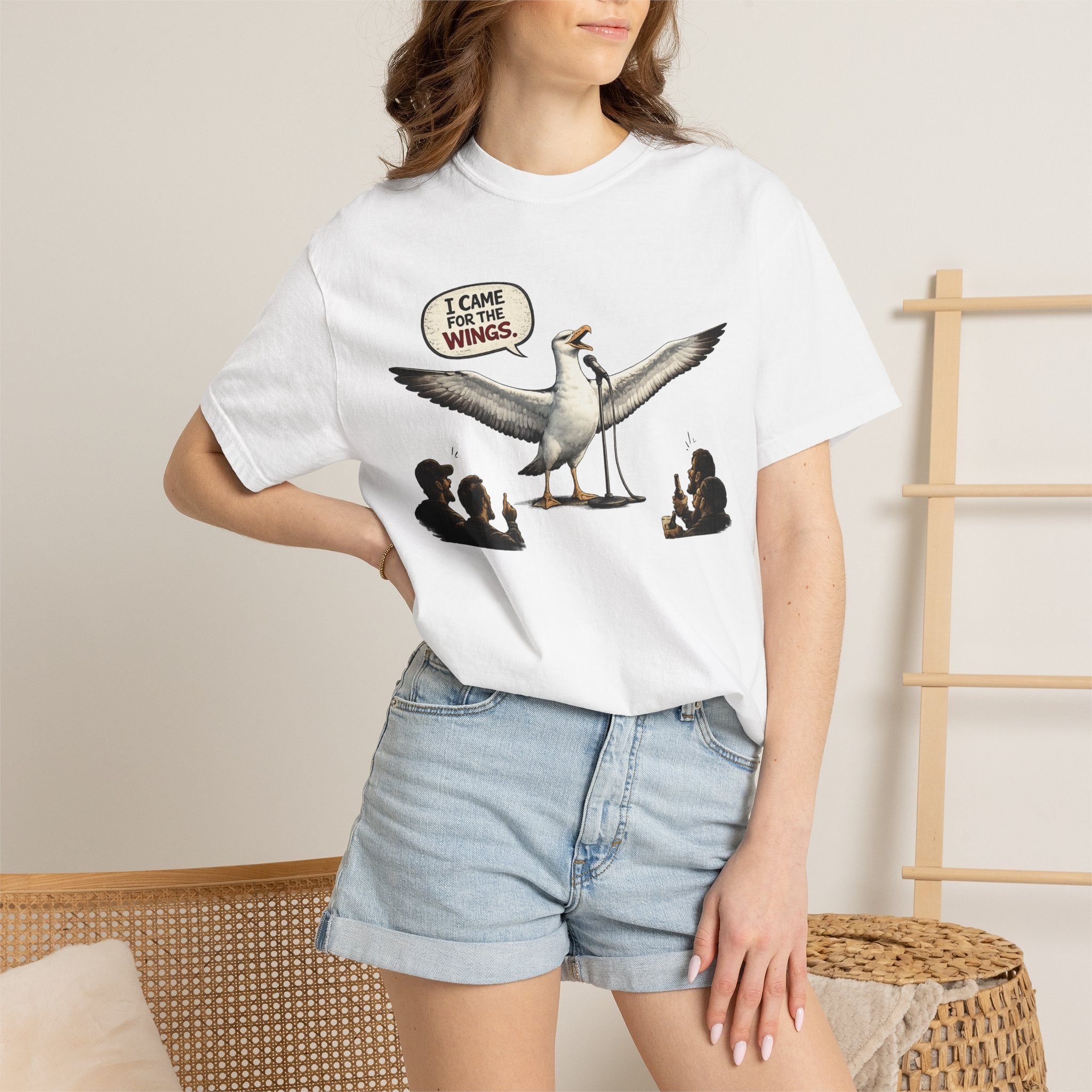 Albatross stand up Tee — "I Came For The Wings" Graphic T-Shirt