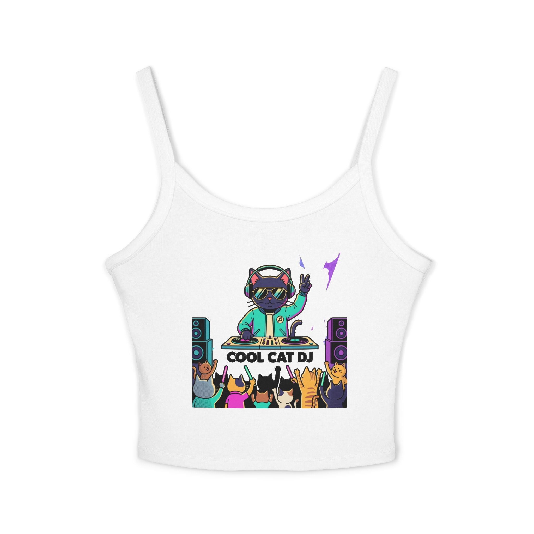 Cool Cat Dj spaghetti-strap tank