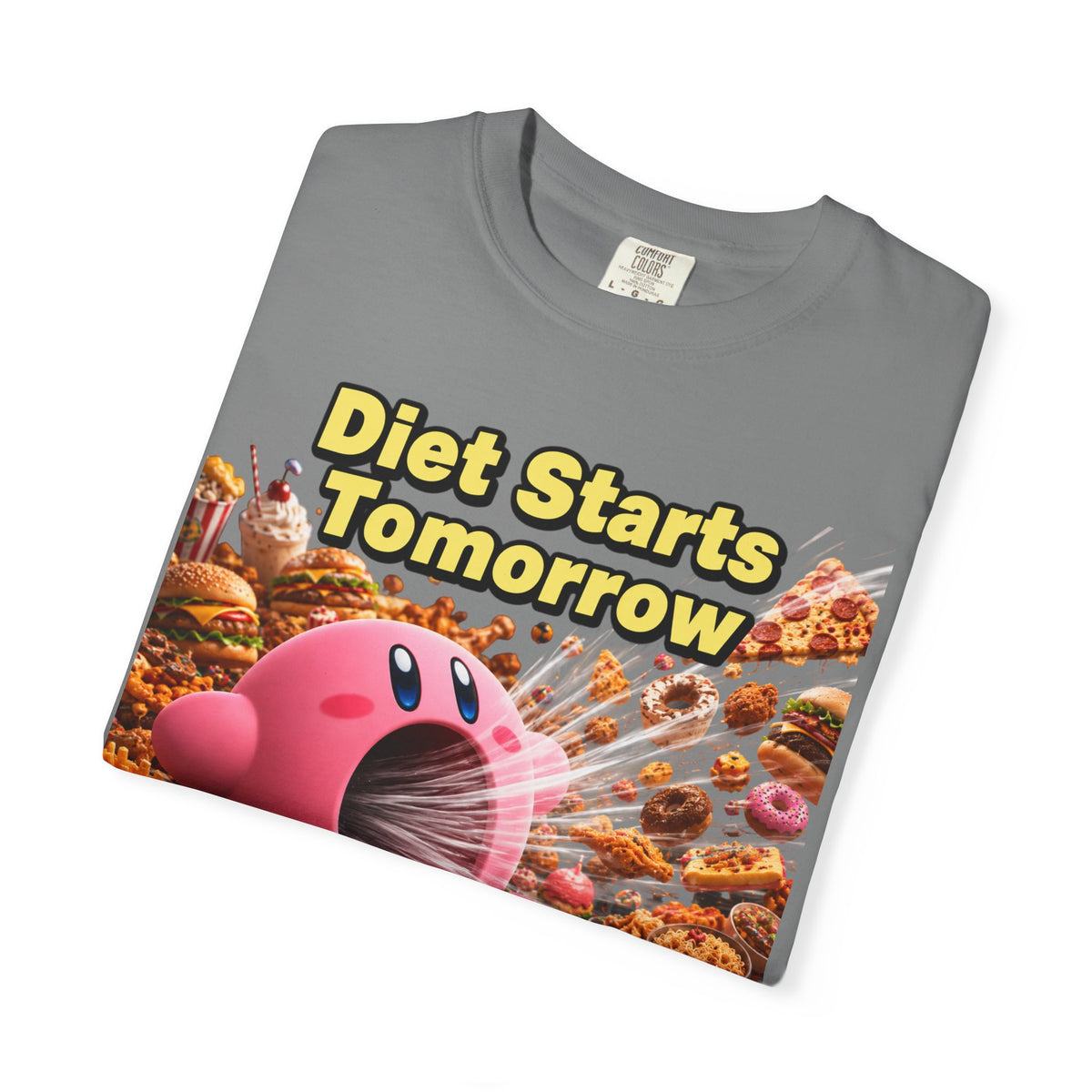 Kirby - Diet Starts Tomorrow T‑Shirt —  Food Humor Graphic Tee