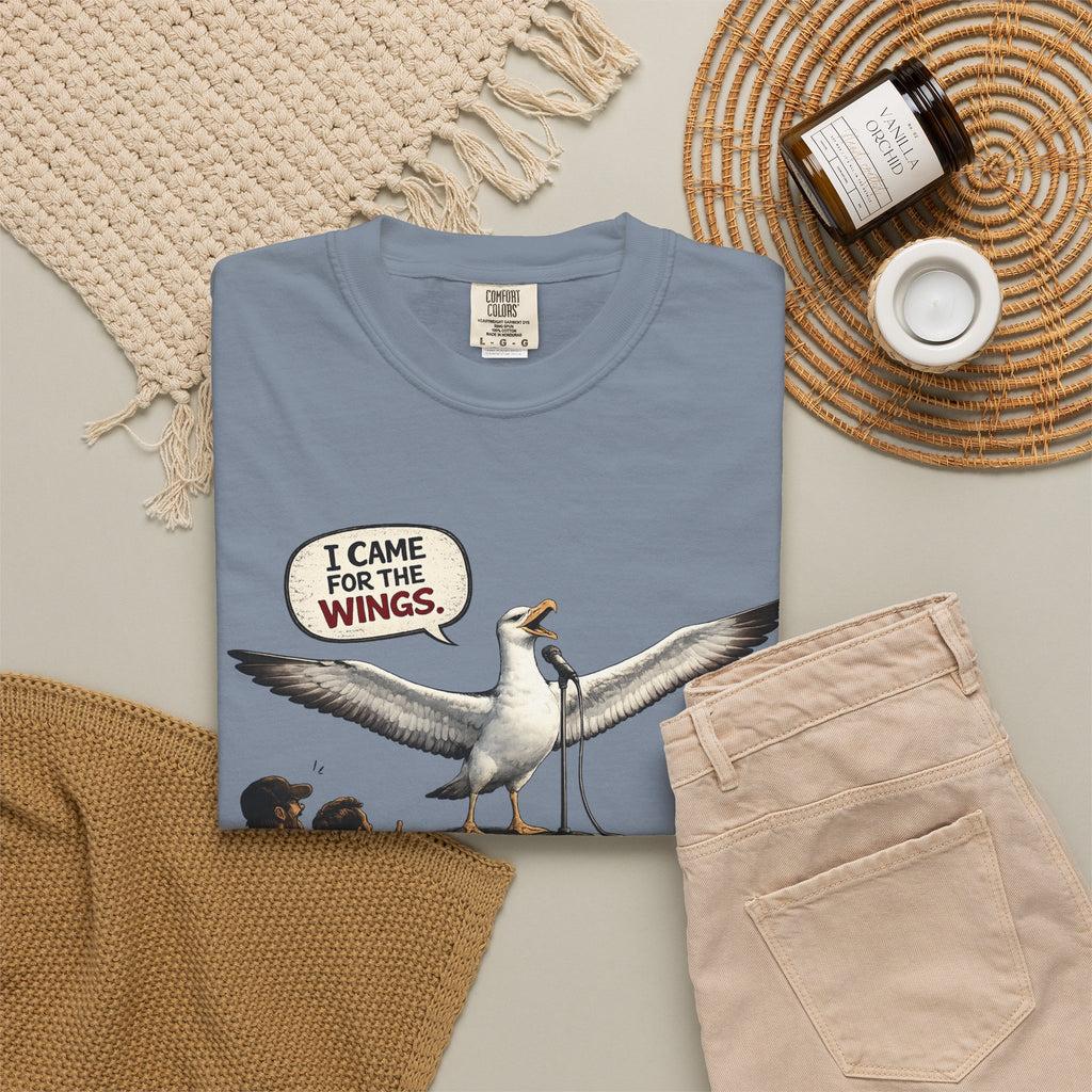 Albatross stand up Tee — "I Came For The Wings" Graphic T-Shirt