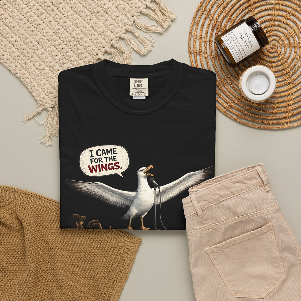 Albatross stand up Tee — "I Came For The Wings" Graphic T-Shirt