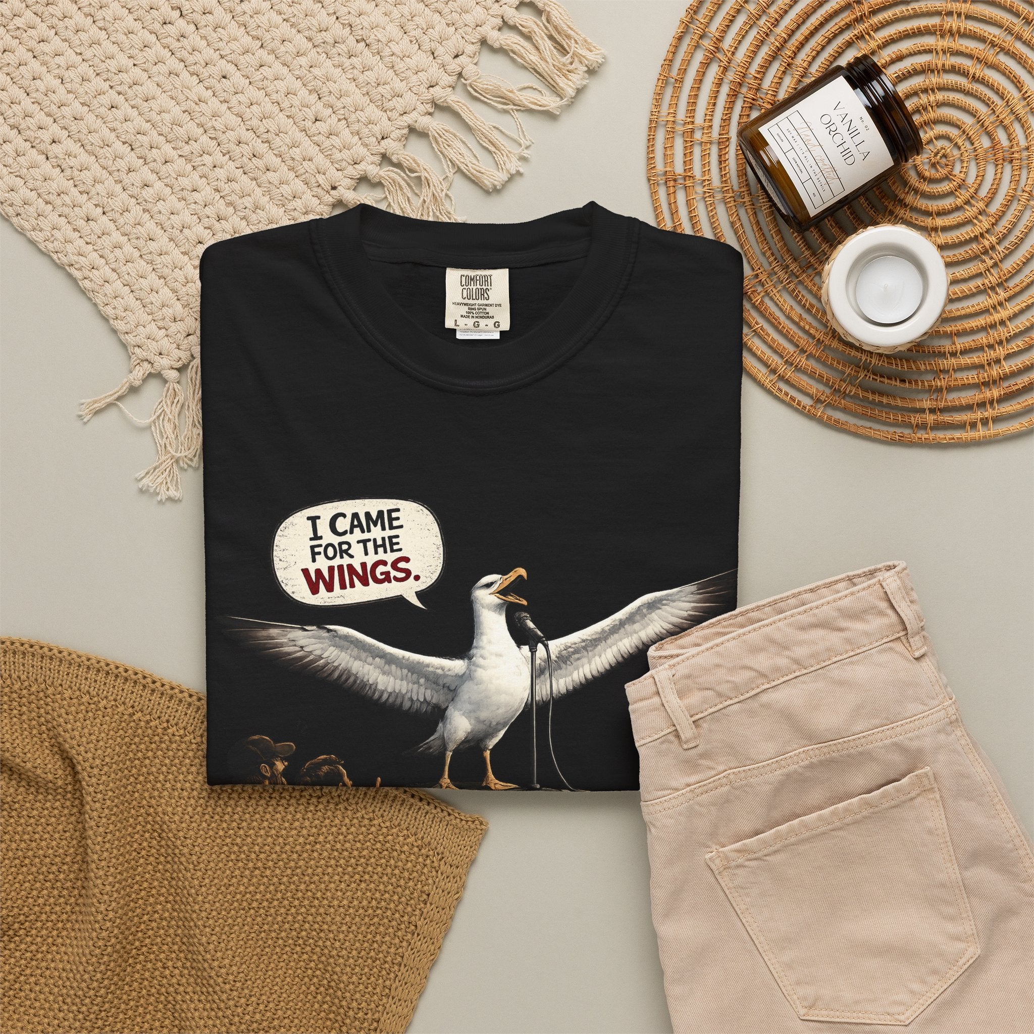 Albatross stand up Tee — "I Came For The Wings" Graphic T-Shirt