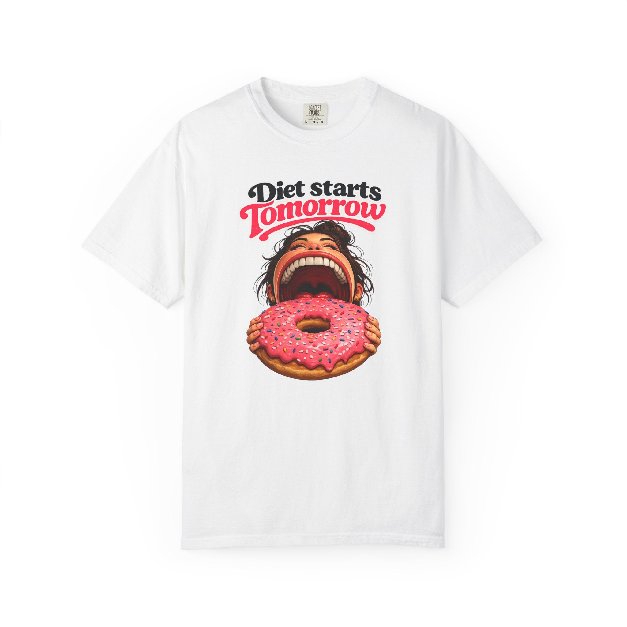 Diet Starts Tomorrow T-Shirt — Funny Donut Graphic Tee