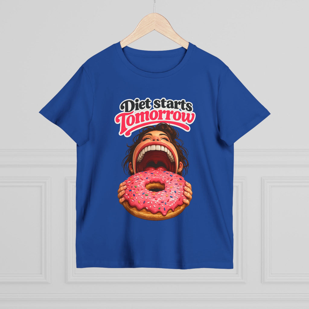 Diet Starts Tomorrow Women’s Tee — Funny Donut Graphic Shirt
