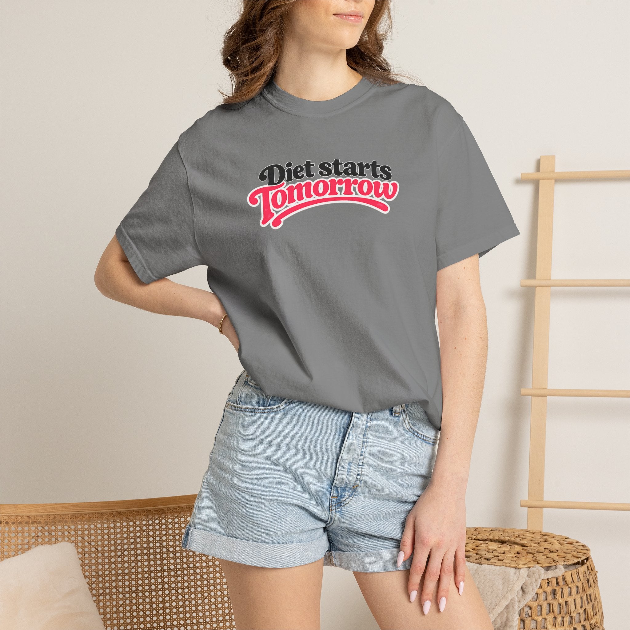 Diet Starts Tomorrow T-Shirt — Funny Fitness & Food Humor Tee