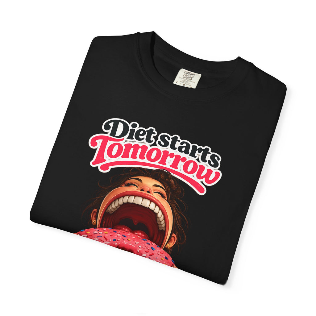 Diet Starts Tomorrow T-Shirt — Funny Donut Graphic Tee