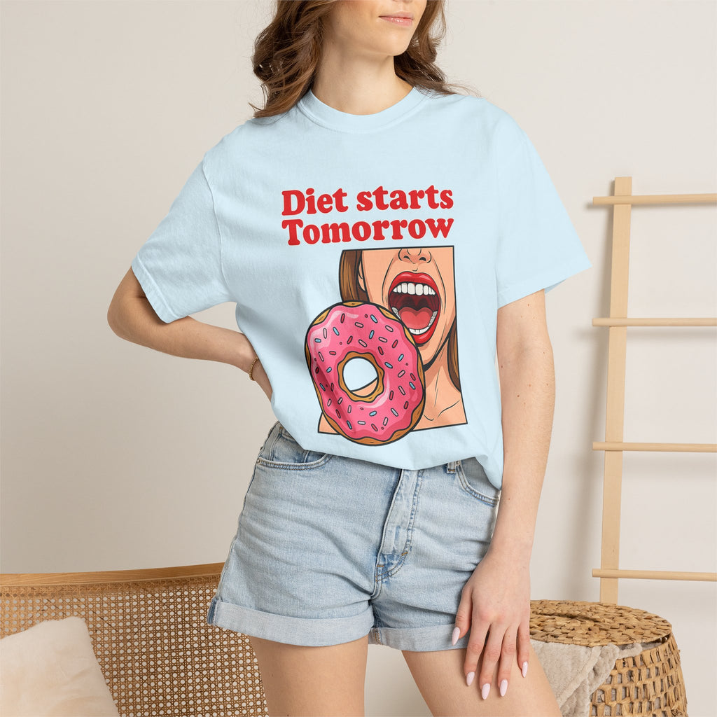 T-Shirt — "Diet Starts Tomorrow" Donut Graphic Tee