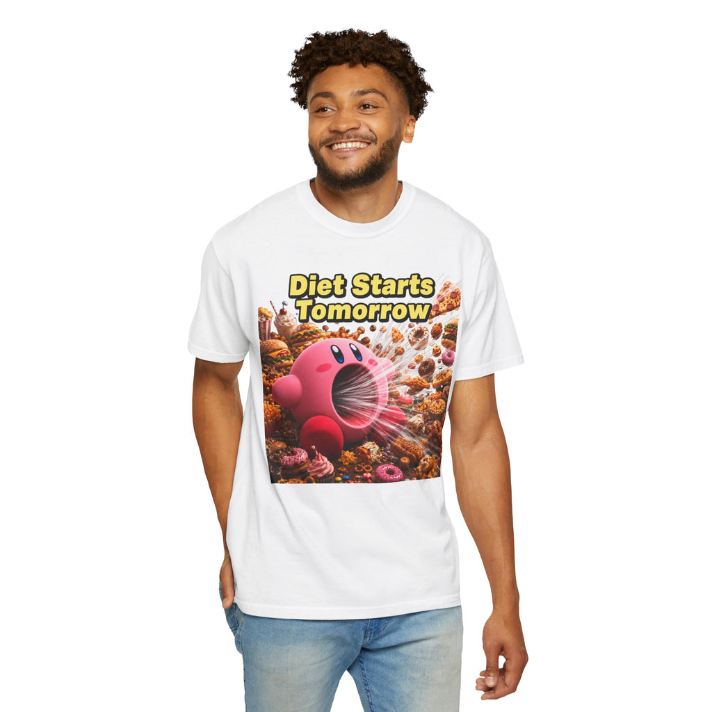 Kirby - Diet Starts Tomorrow T‑Shirt —  Food Humor Graphic Tee