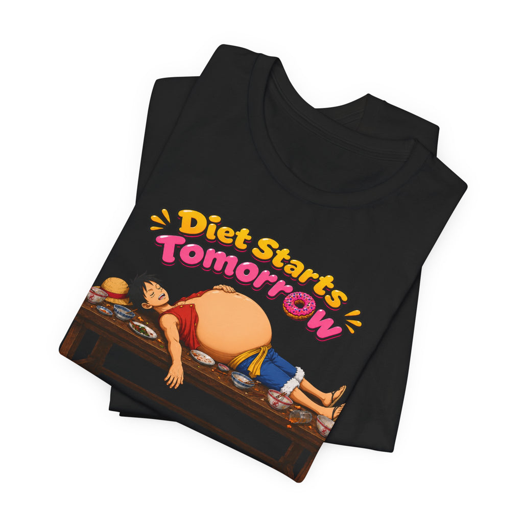 Luffy Diet Starts Tomorrow- Unisex Jersey Short Sleeve Tee