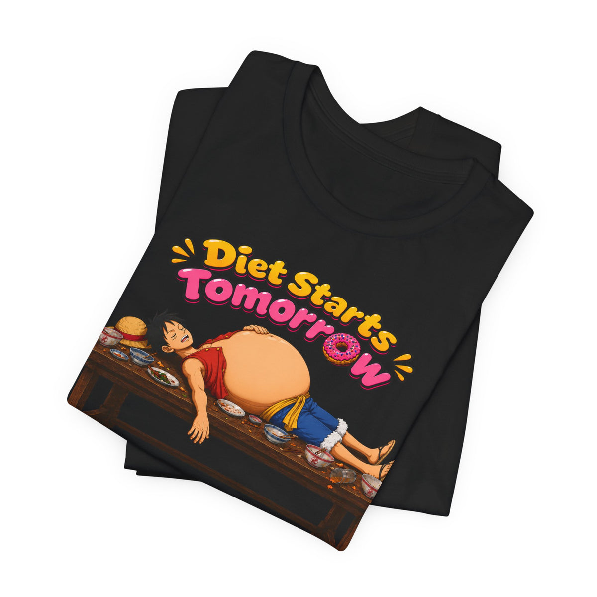 Luffy Diet Starts Tomorrow- Unisex Jersey Short Sleeve Tee