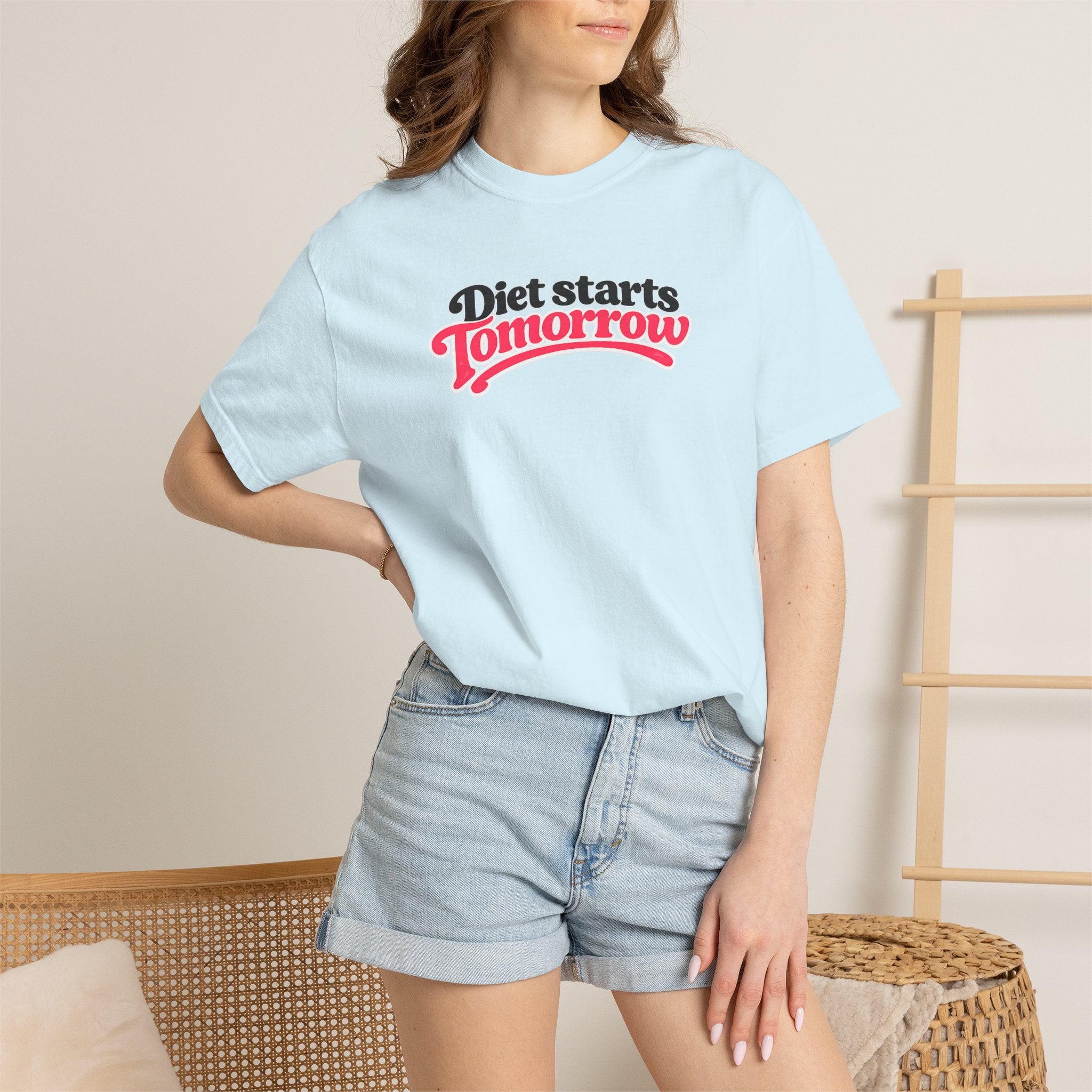 Diet Starts Tomorrow T-Shirt — Funny Fitness & Food Humor Tee