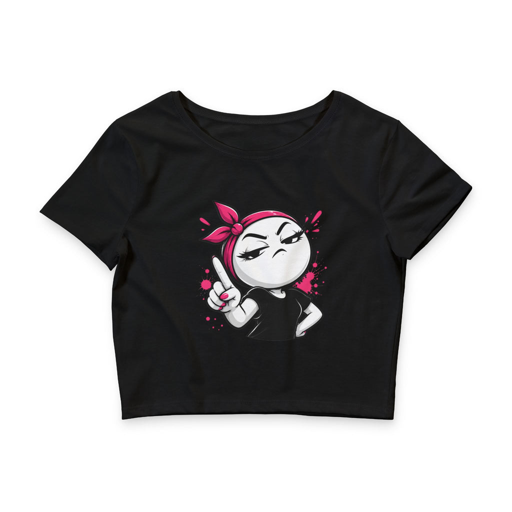 Sassy Girl Crop Tee – "Don't start with me" Graphic Women's Crop Top