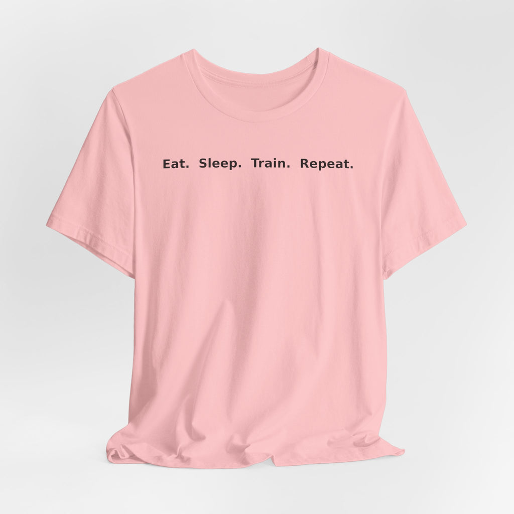 Eat. Sleep. Train. Repeat. Tee — Minimalist Music Symbols T‑Shirt