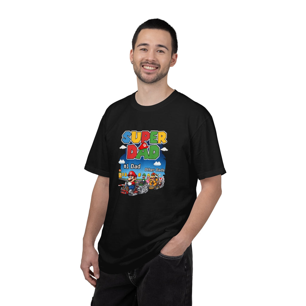 T-Shirt — "Super Dad" Retro Racing Gamer Tee (No.1 Dad)