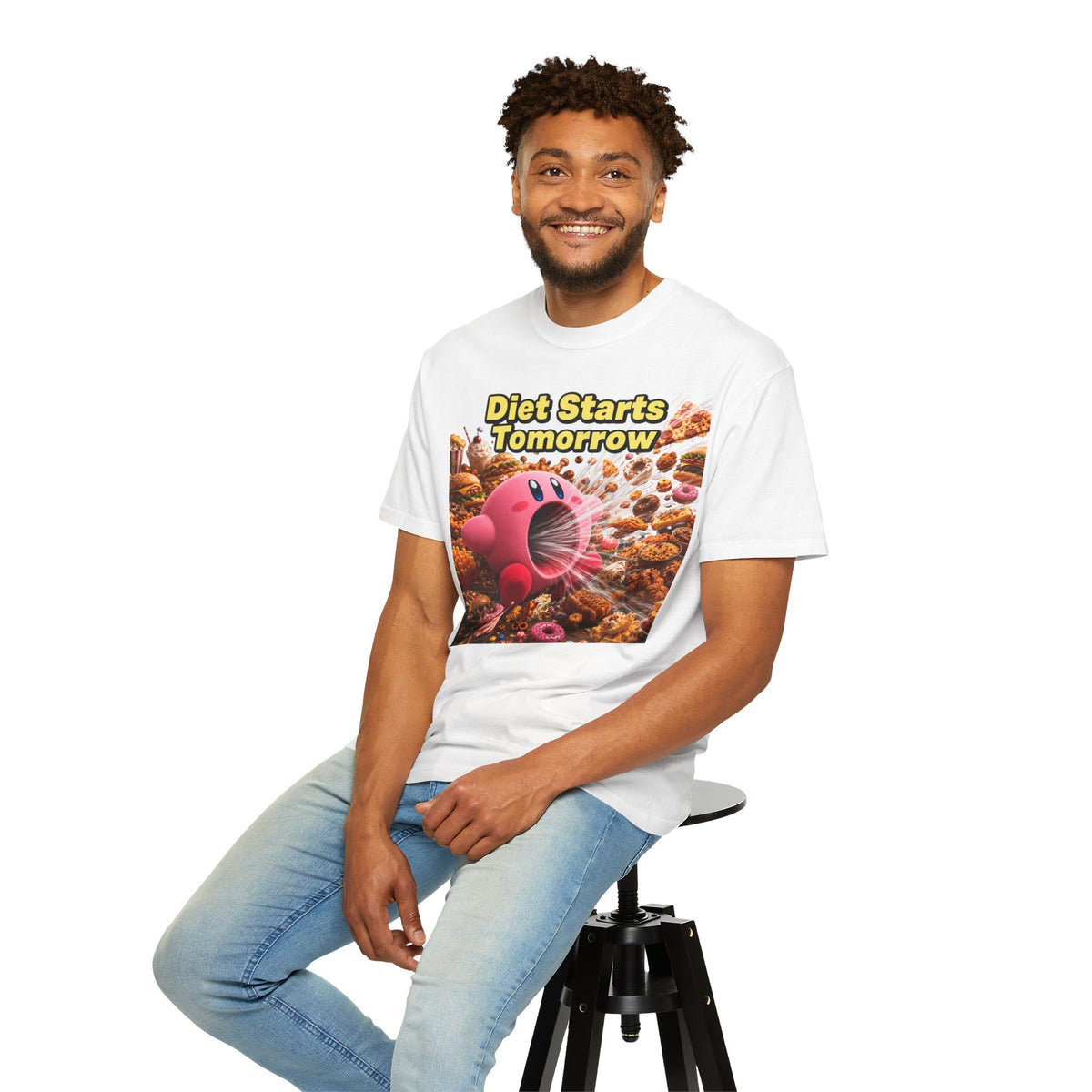 Kirby - Diet Starts Tomorrow T‑Shirt —  Food Humor Graphic Tee