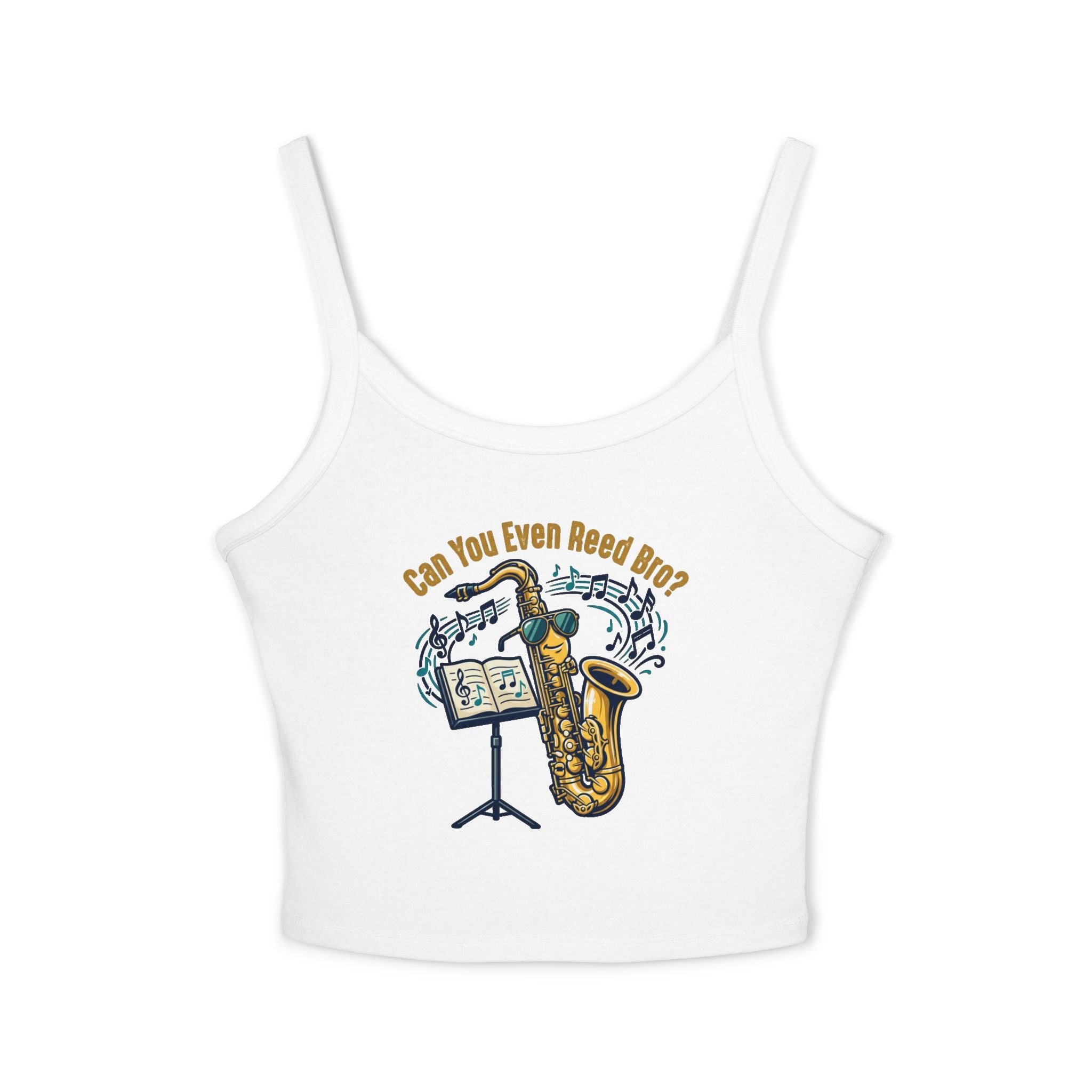 Saxophone Jazz Crop Tank — "Can You Even Reed Bro?" Music Lover Gift