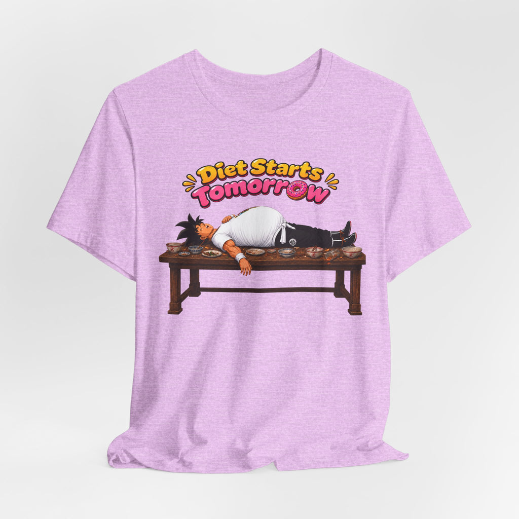 Goku Diet Starts Tomorrow T-Shirt — Funny Lazy Anime Graphic Tee
