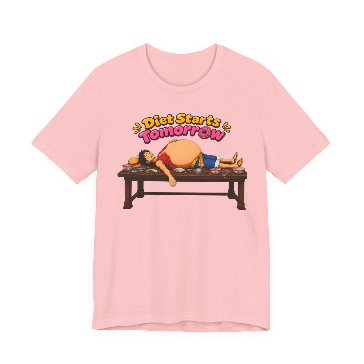 Luffy Diet Starts Tomorrow- Unisex Jersey Short Sleeve Tee