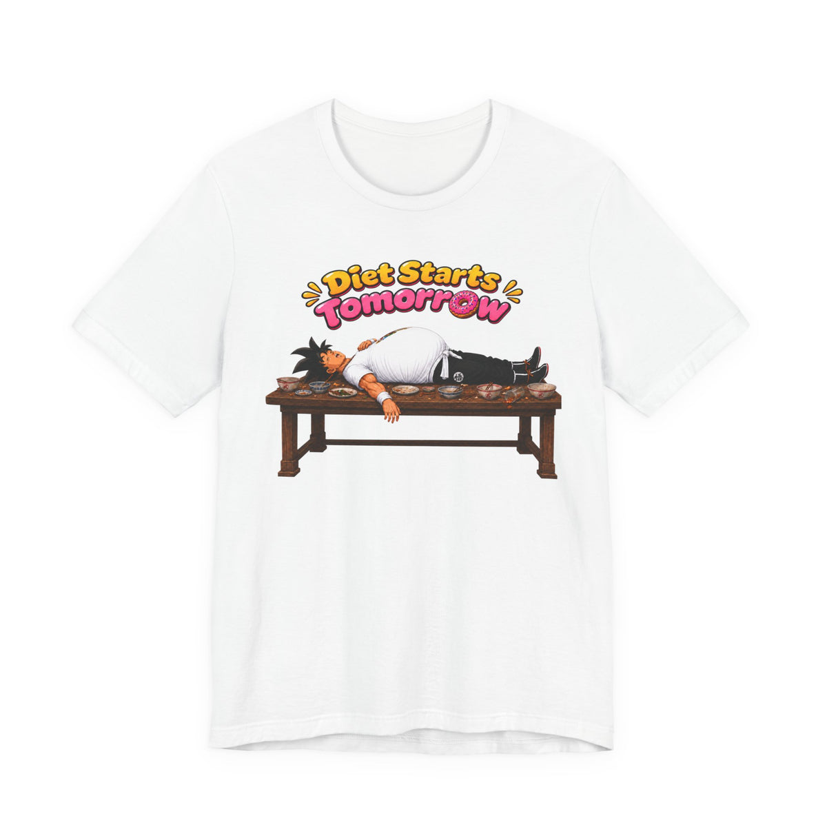 Goku Diet Starts Tomorrow T-Shirt — Funny Lazy Anime Graphic Tee