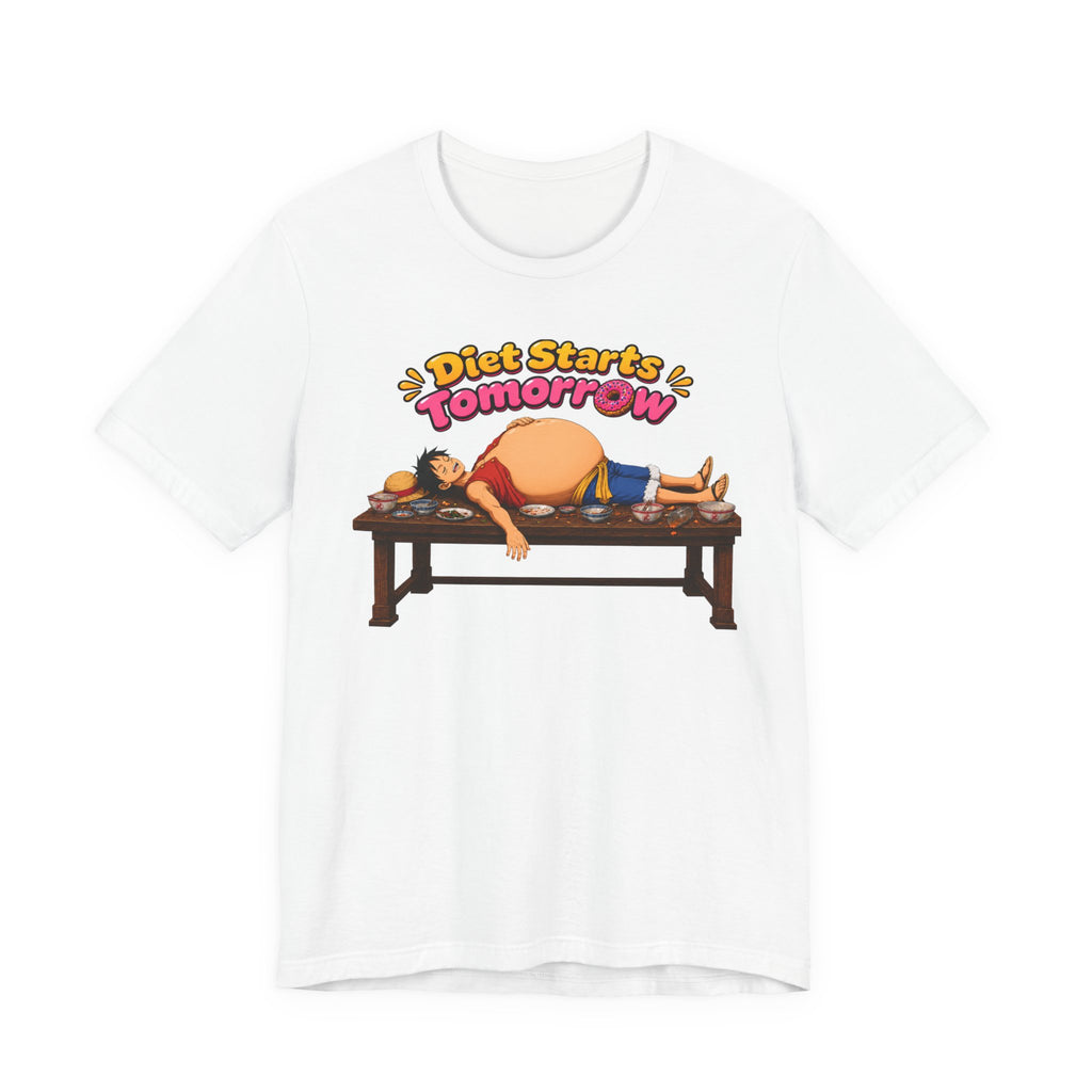 Luffy Diet Starts Tomorrow- Unisex Jersey Short Sleeve Tee