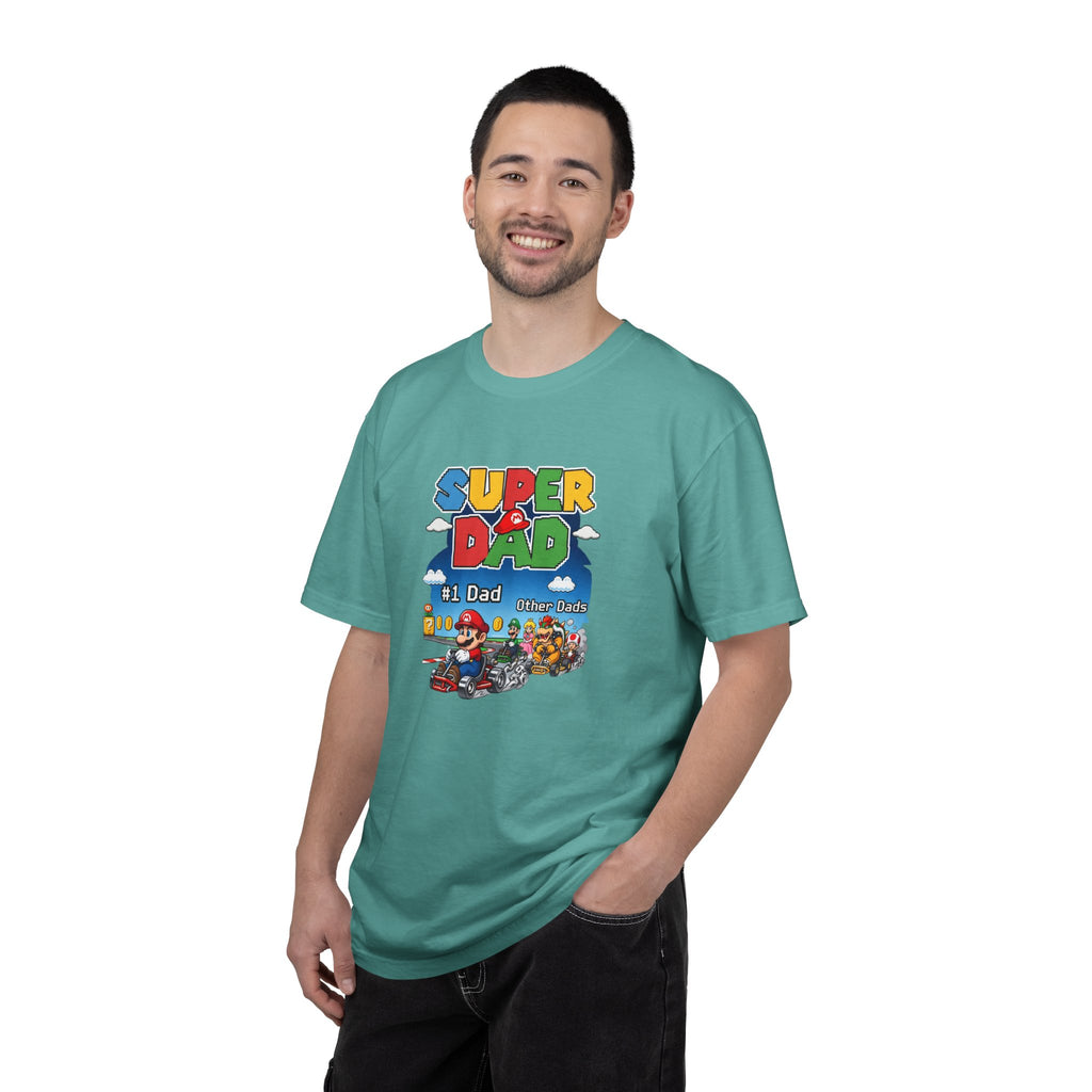 T-Shirt — "Super Dad" Retro Racing Gamer Tee (No.1 Dad)