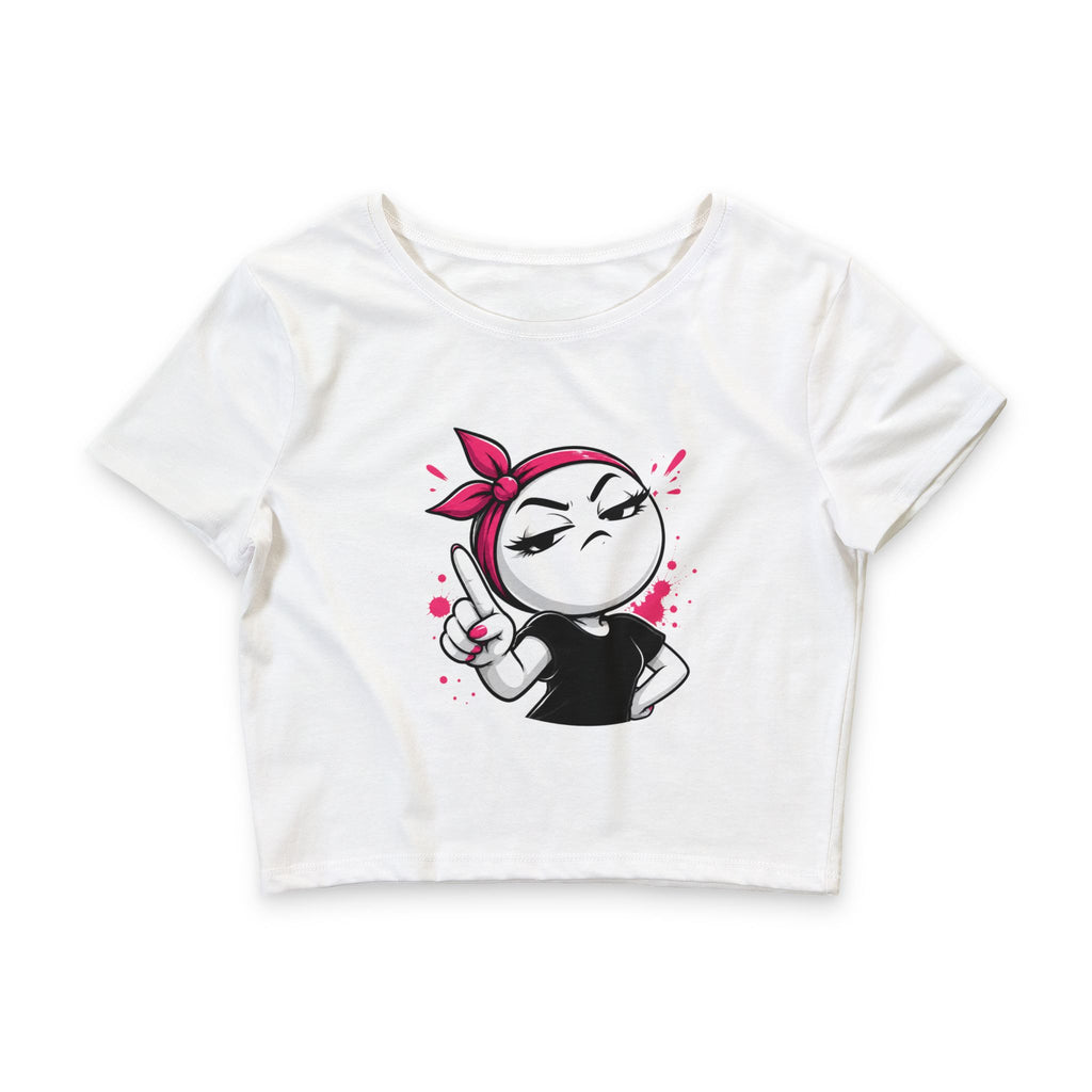 Sassy Girl Crop Tee – "Don't start with me" Graphic Women's Crop Top