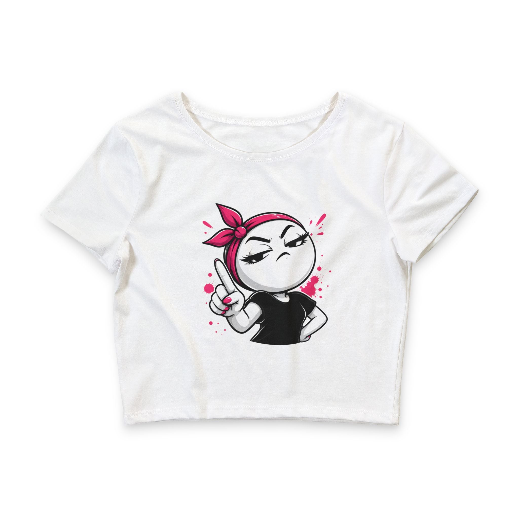 Sassy Girl Crop Tee – "Don't start with me" Graphic Women's Crop Top