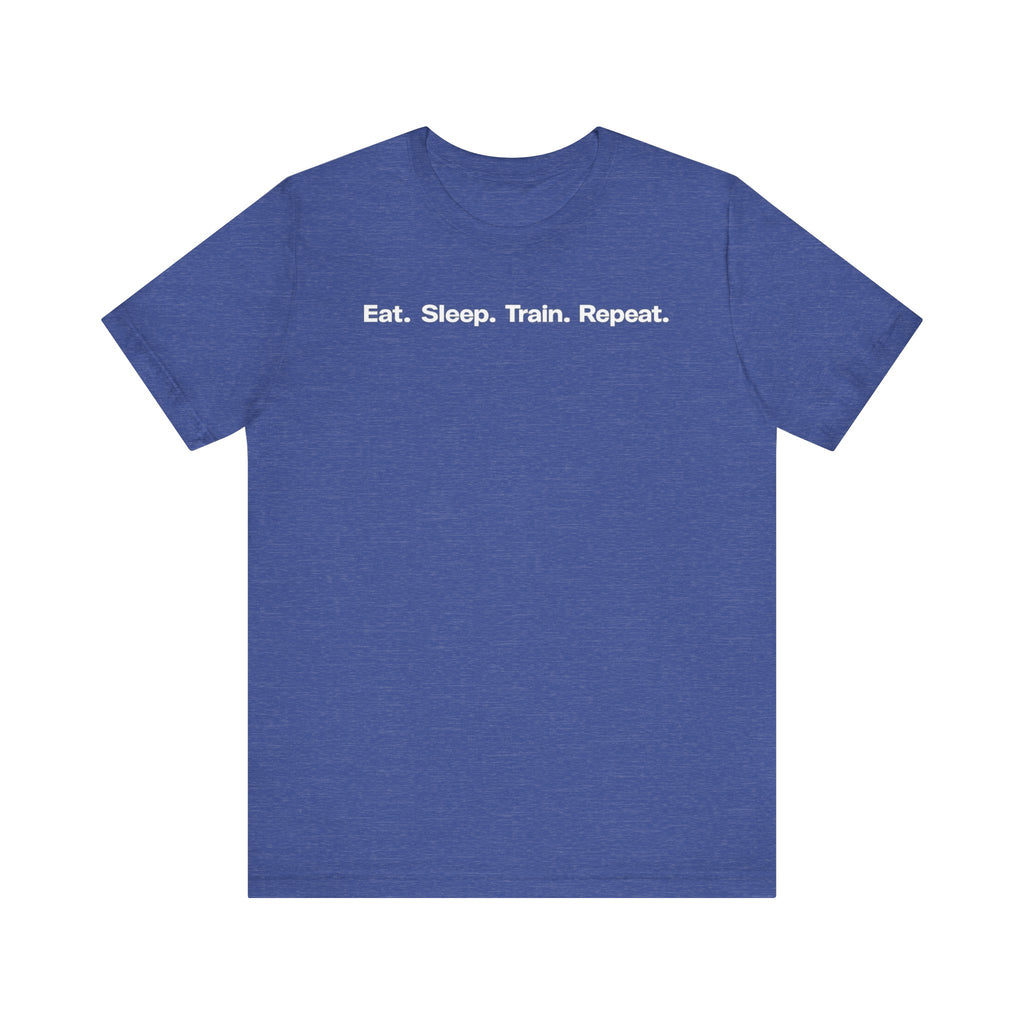 Eat. Sleep. Train. Repeat. Tee — Minimalist Music Symbols T‑Shirt