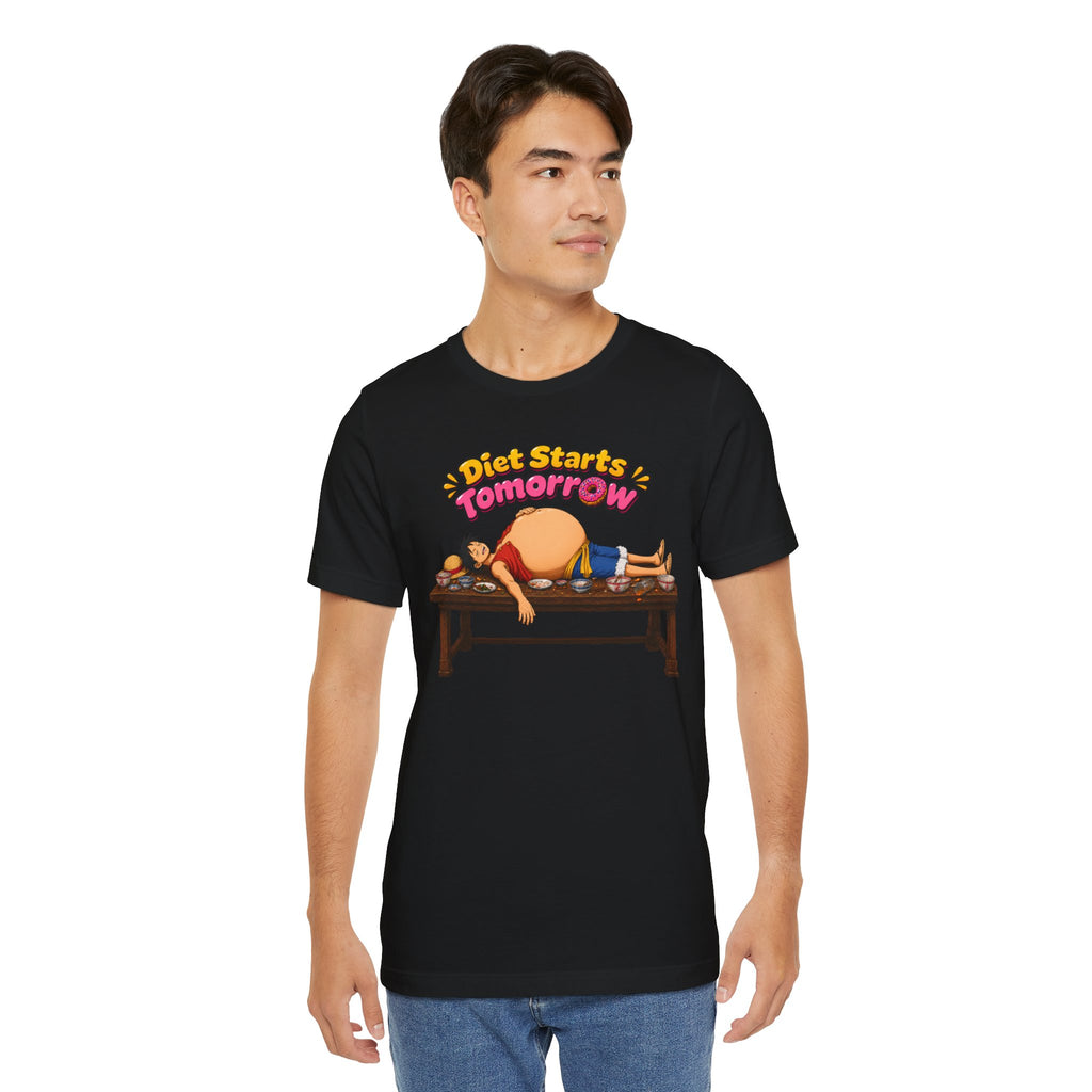 Luffy Diet Starts Tomorrow- Unisex Jersey Short Sleeve Tee
