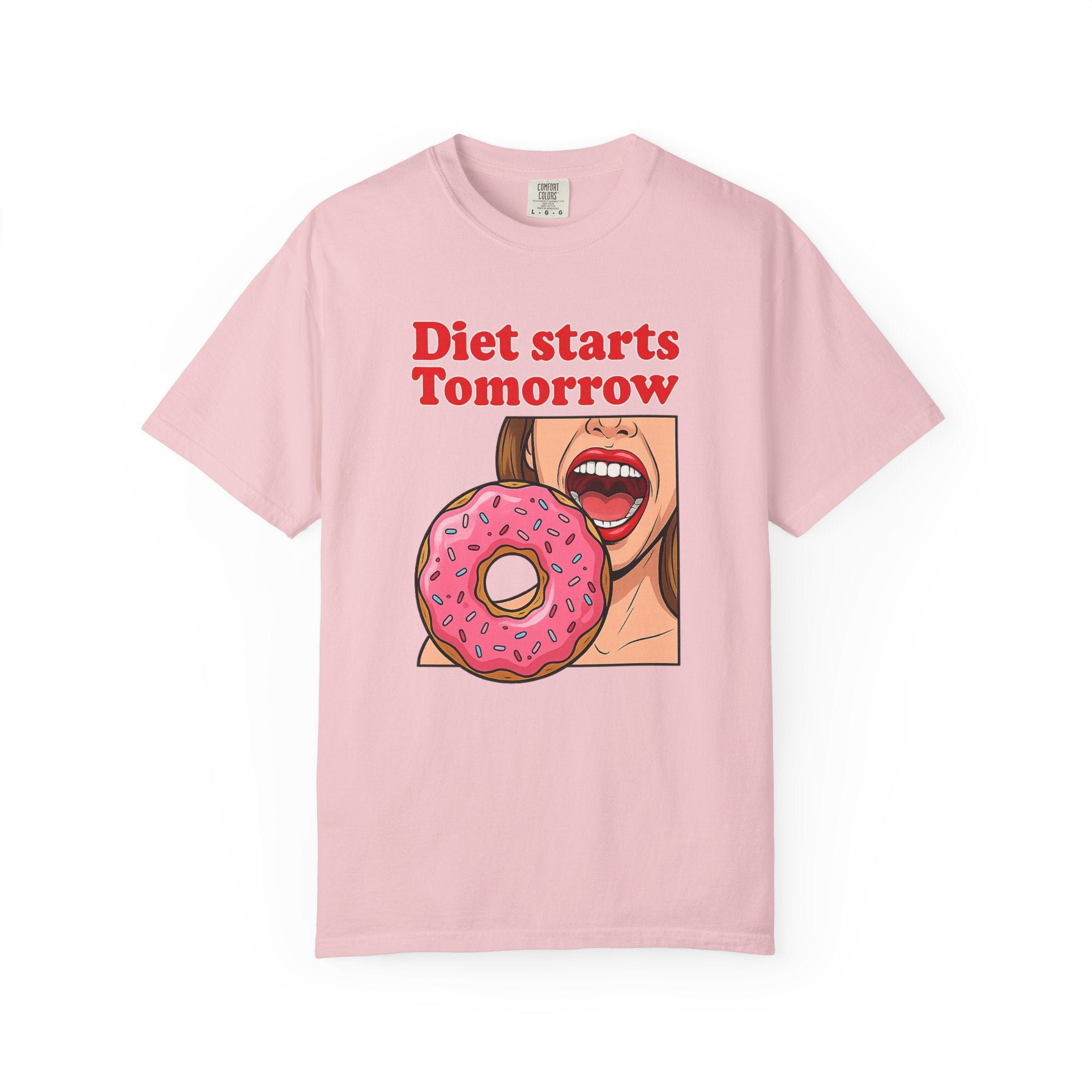 T-Shirt — "Diet Starts Tomorrow" Donut Graphic Tee