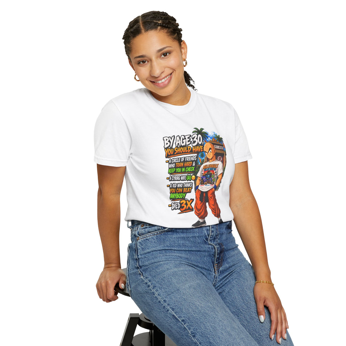Krillin After 30 Bragging Rights — Anime Millennials Graphic Tee