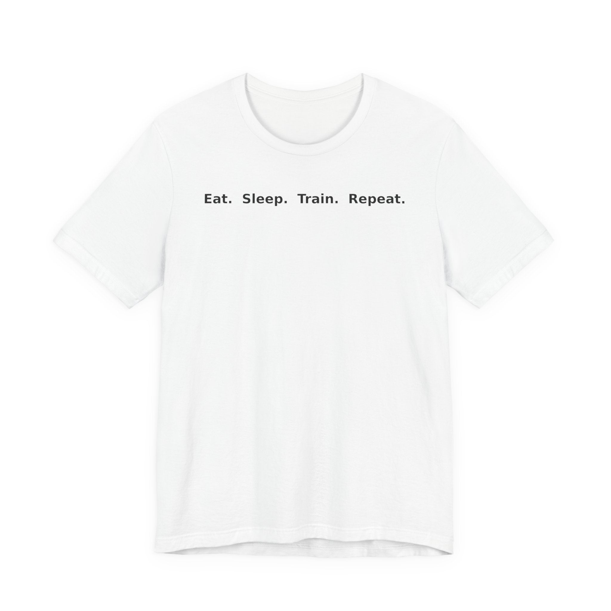 Eat. Sleep. Train. Repeat. Tee — Minimalist Music Symbols T‑Shirt