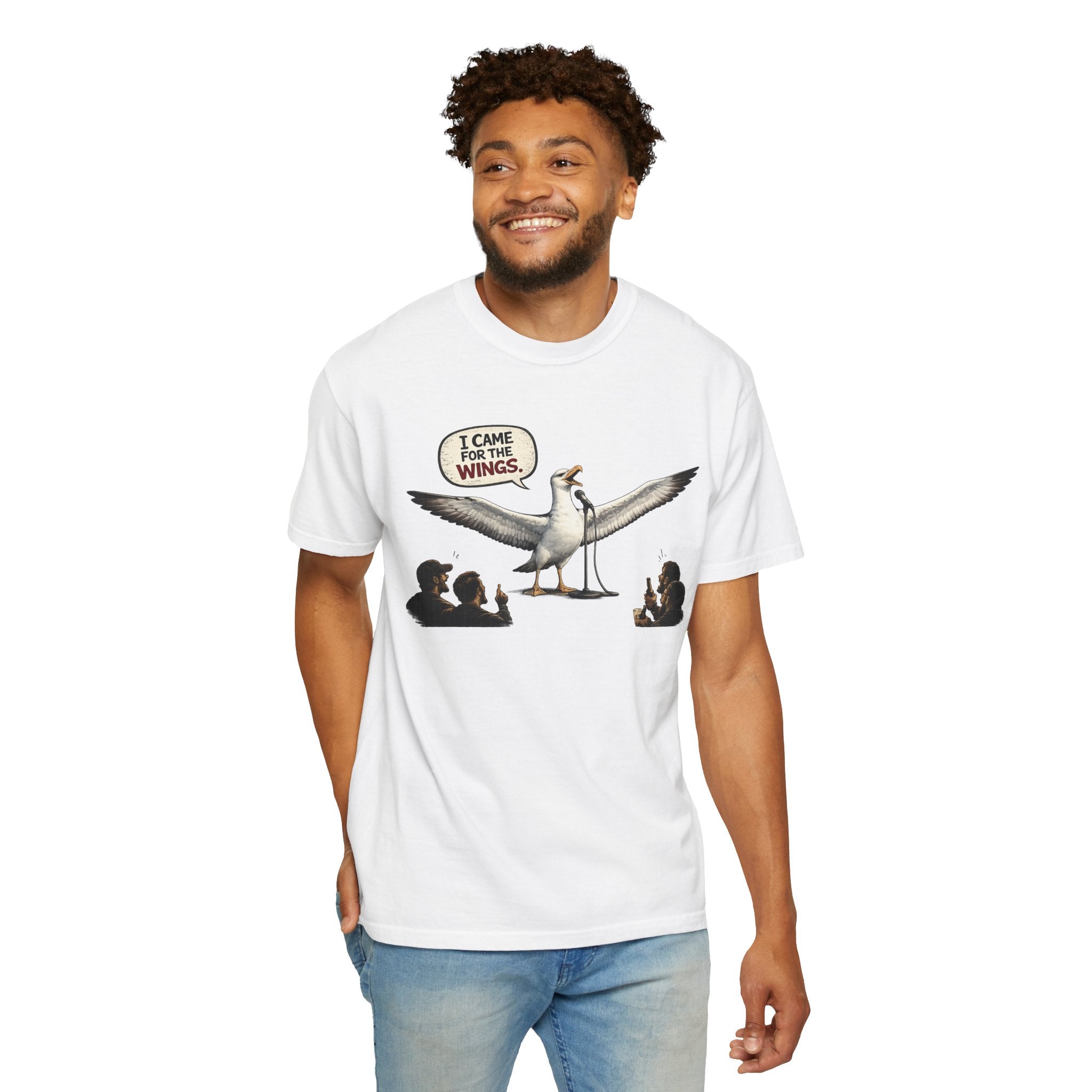 Albatross stand up Tee — "I Came For The Wings" Graphic T-Shirt
