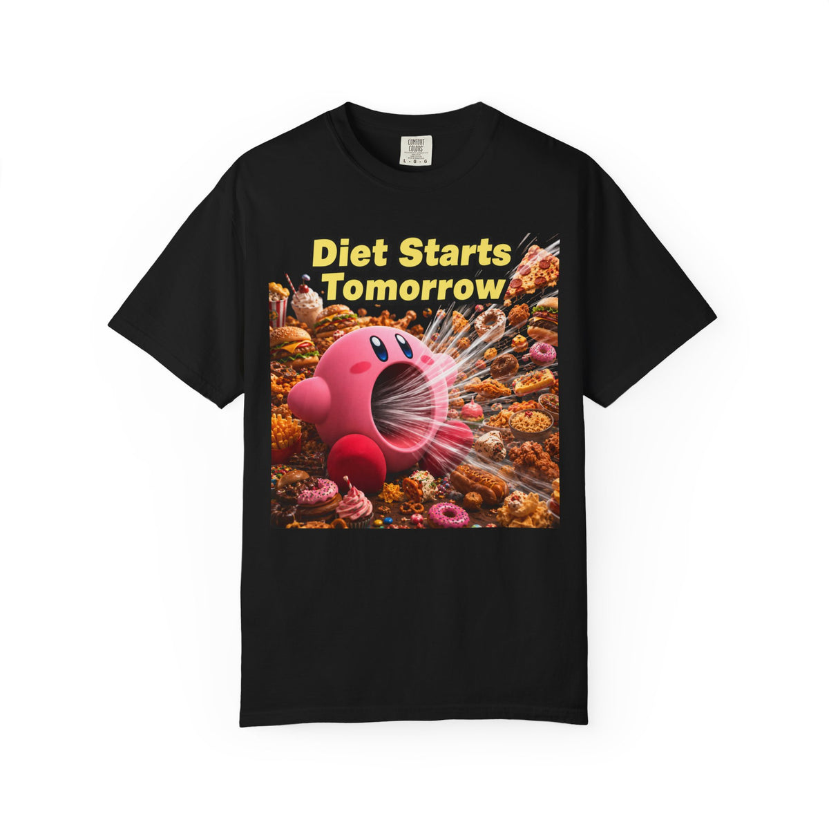 Kirby - Diet Starts Tomorrow T‑Shirt —  Food Humor Graphic Tee