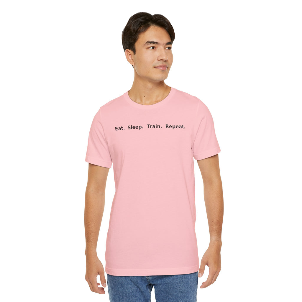 Eat. Sleep. Train. Repeat. Tee — Minimalist Music Symbols T‑Shirt