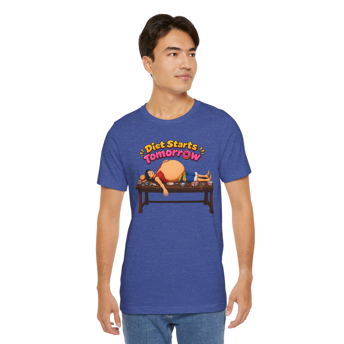 Luffy Diet Starts Tomorrow- Unisex Jersey Short Sleeve Tee