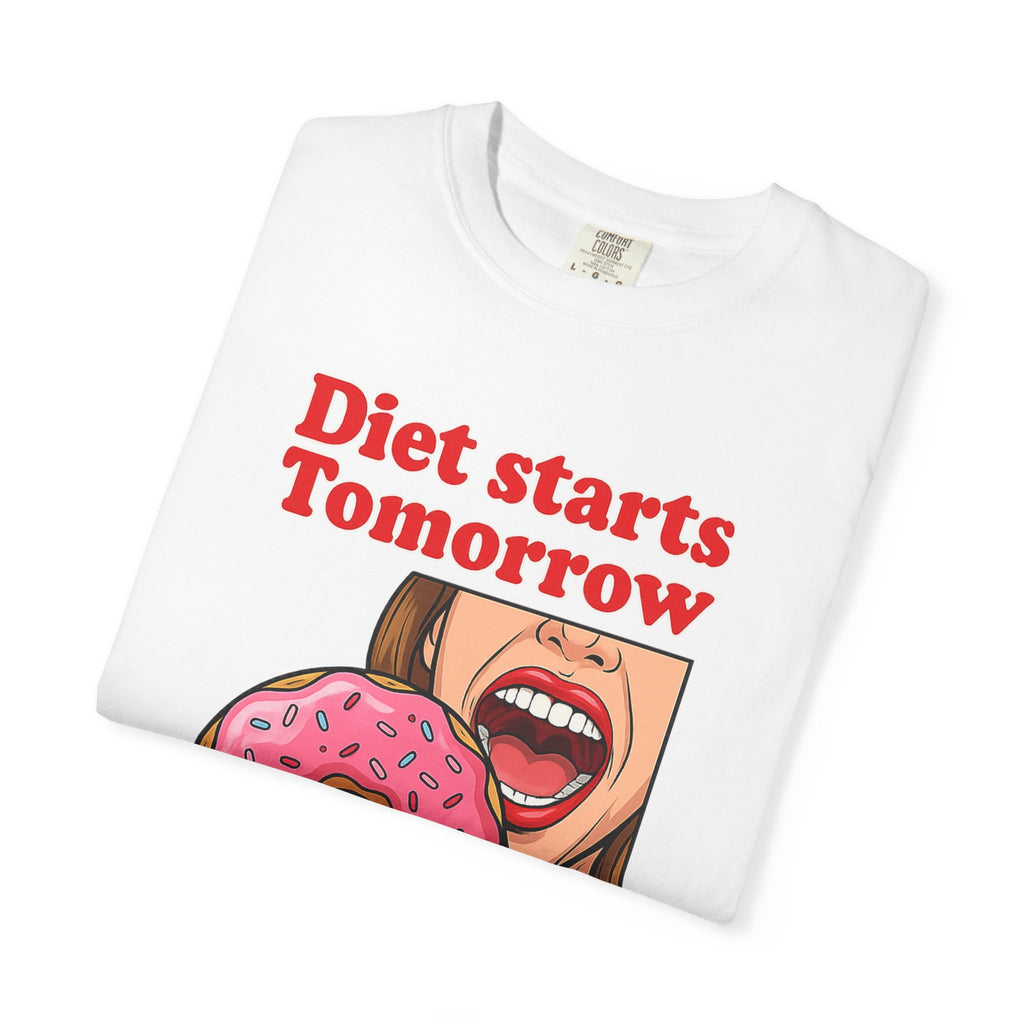 T-Shirt — "Diet Starts Tomorrow" Donut Graphic Tee