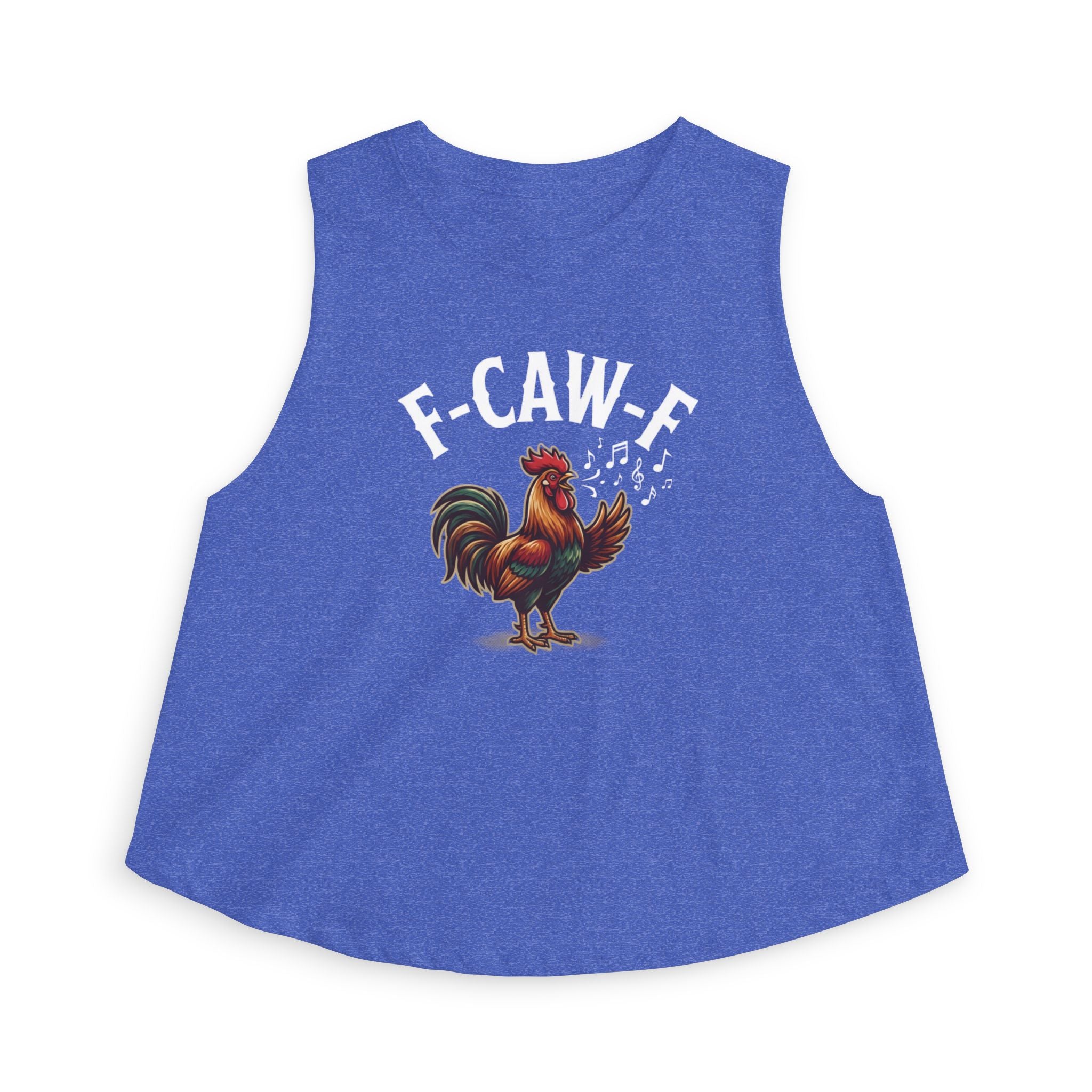 Rooster "F-Caw-F" Funny Farm Animal Women's Crop Top
