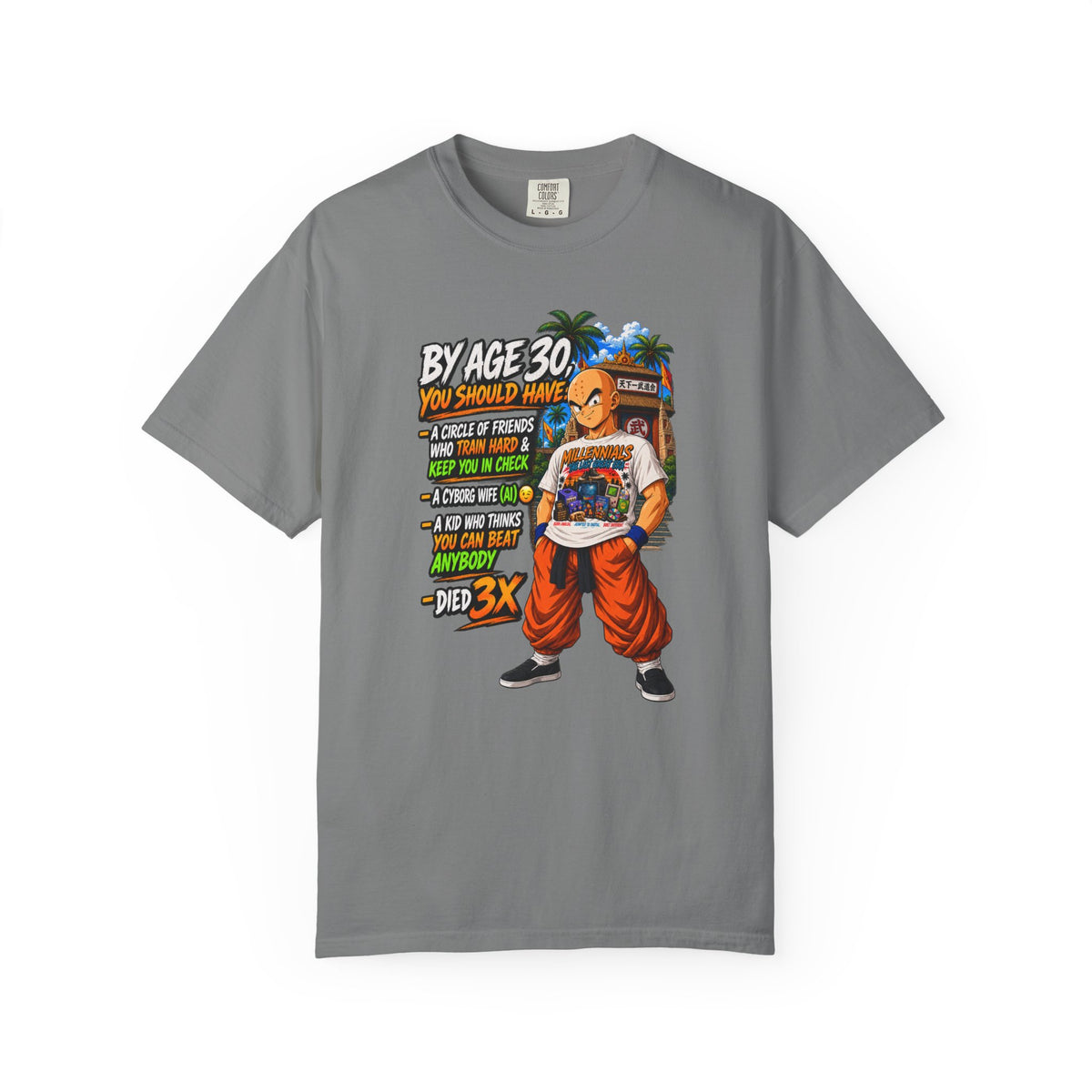 Krillin After 30 Bragging Rights — Anime Millennials Graphic Tee