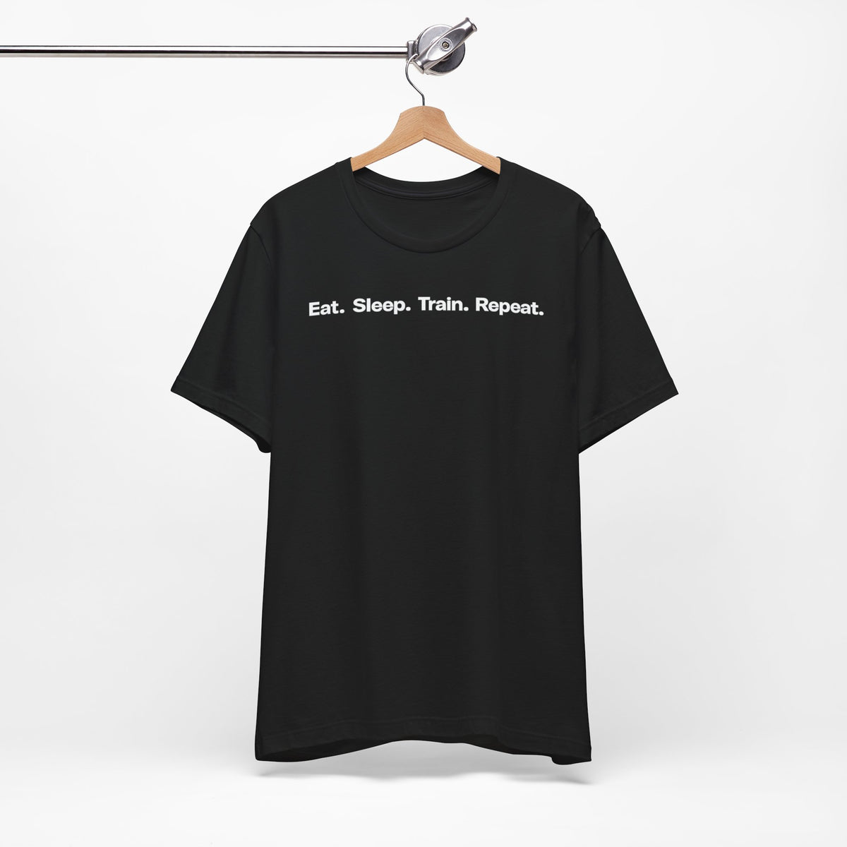 Eat. Sleep. Train. Repeat. Tee — Minimalist Music Symbols T‑Shirt