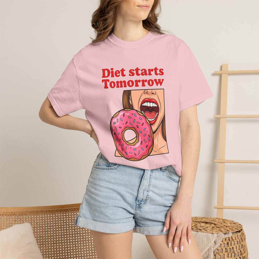 T-Shirt — "Diet Starts Tomorrow" Donut Graphic Tee