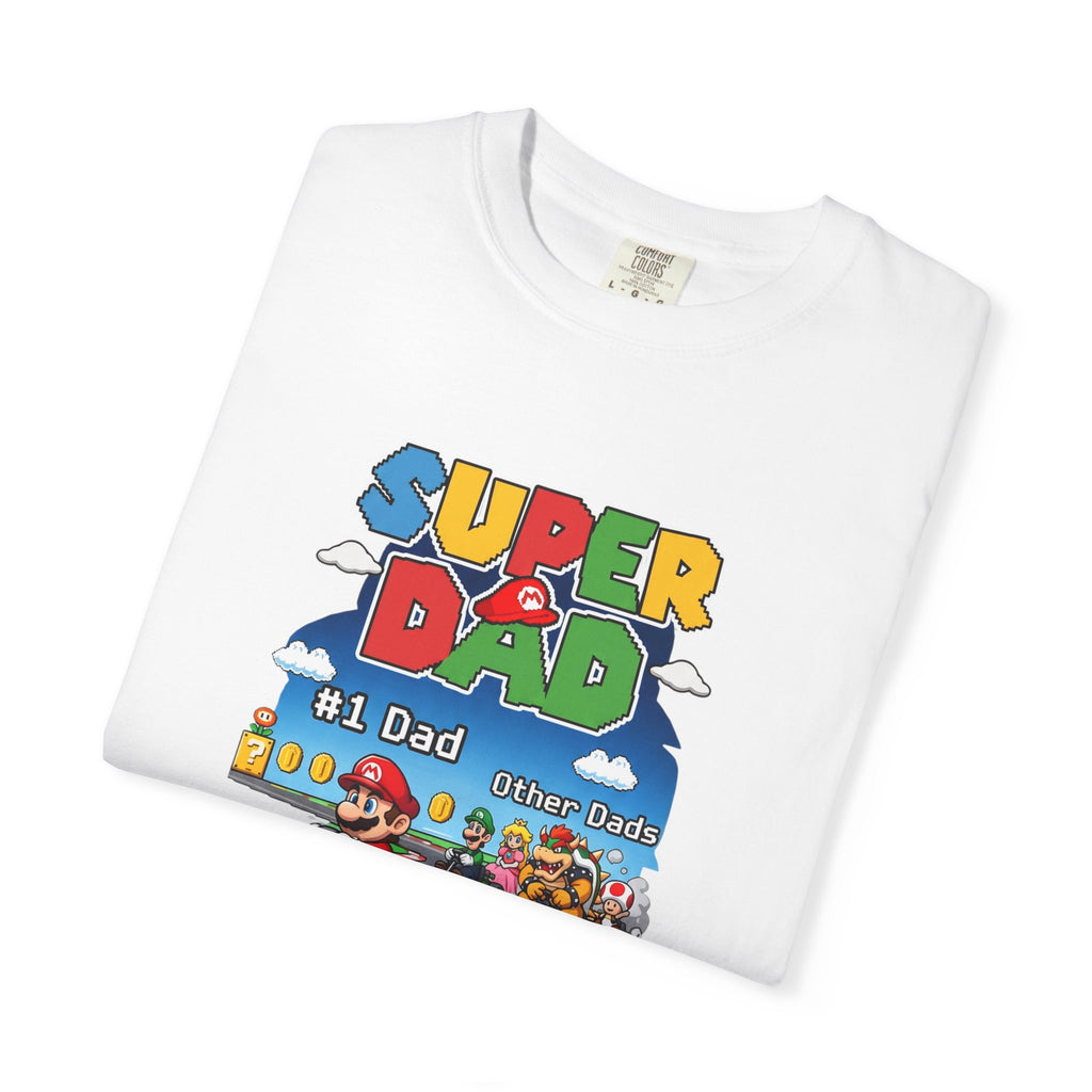 T-Shirt — "Super Dad" Retro Racing Gamer Tee (No.1 Dad)