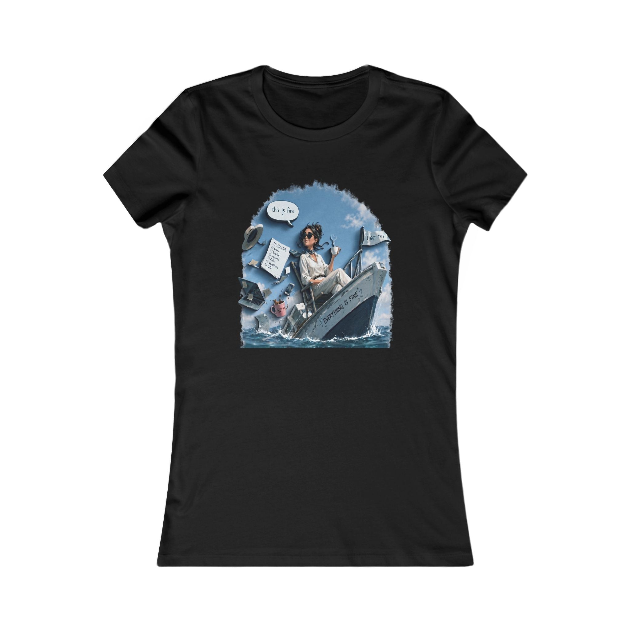 Women's Graphic Tee — Ocean Adventure Illustration