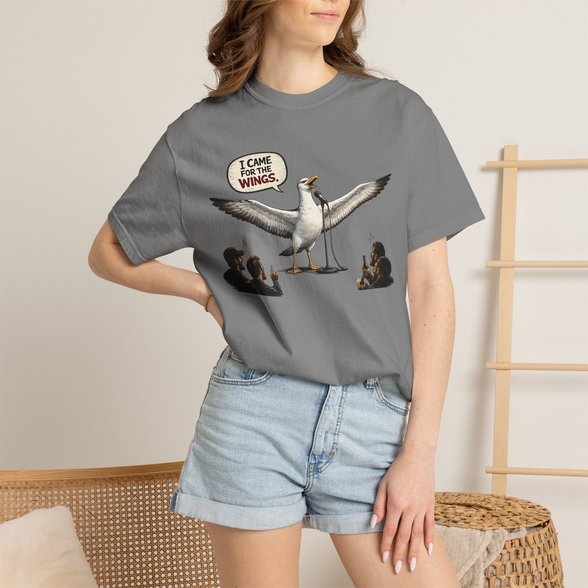 Albatross stand up Tee — "I Came For The Wings" Graphic T-Shirt