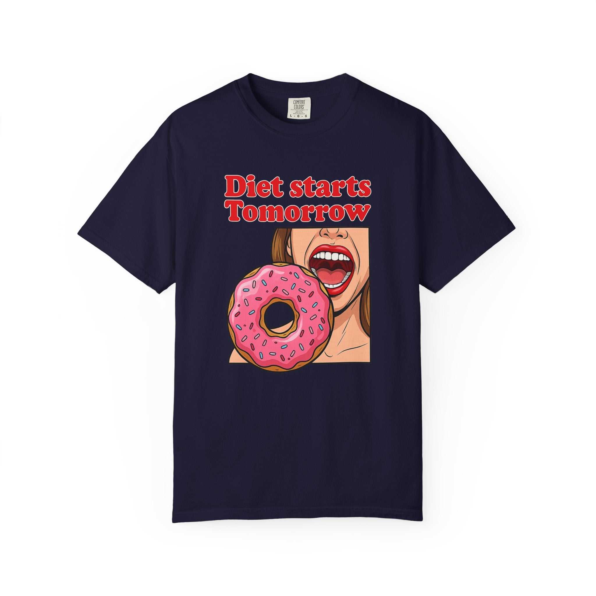 T-Shirt — "Diet Starts Tomorrow" Donut Graphic Tee