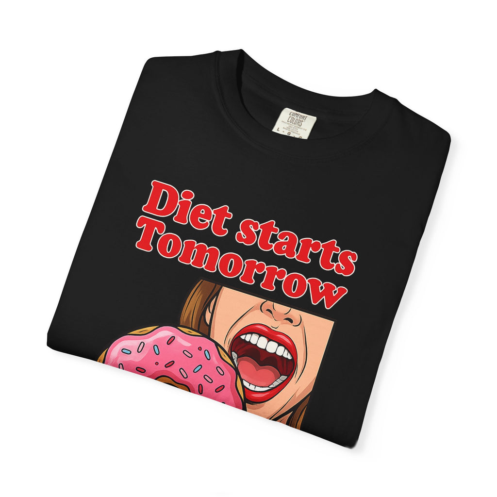 T-Shirt — "Diet Starts Tomorrow" Donut Graphic Tee