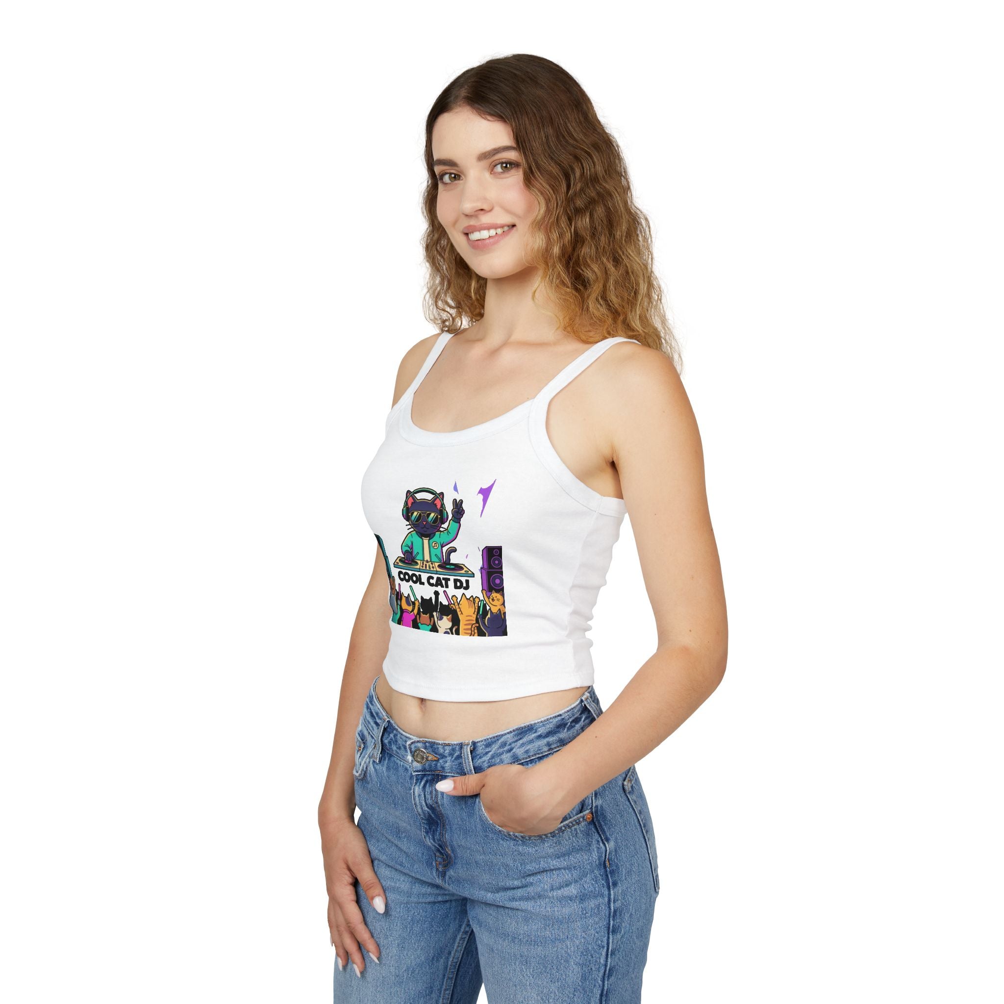 Cool Cat Dj spaghetti-strap tank
