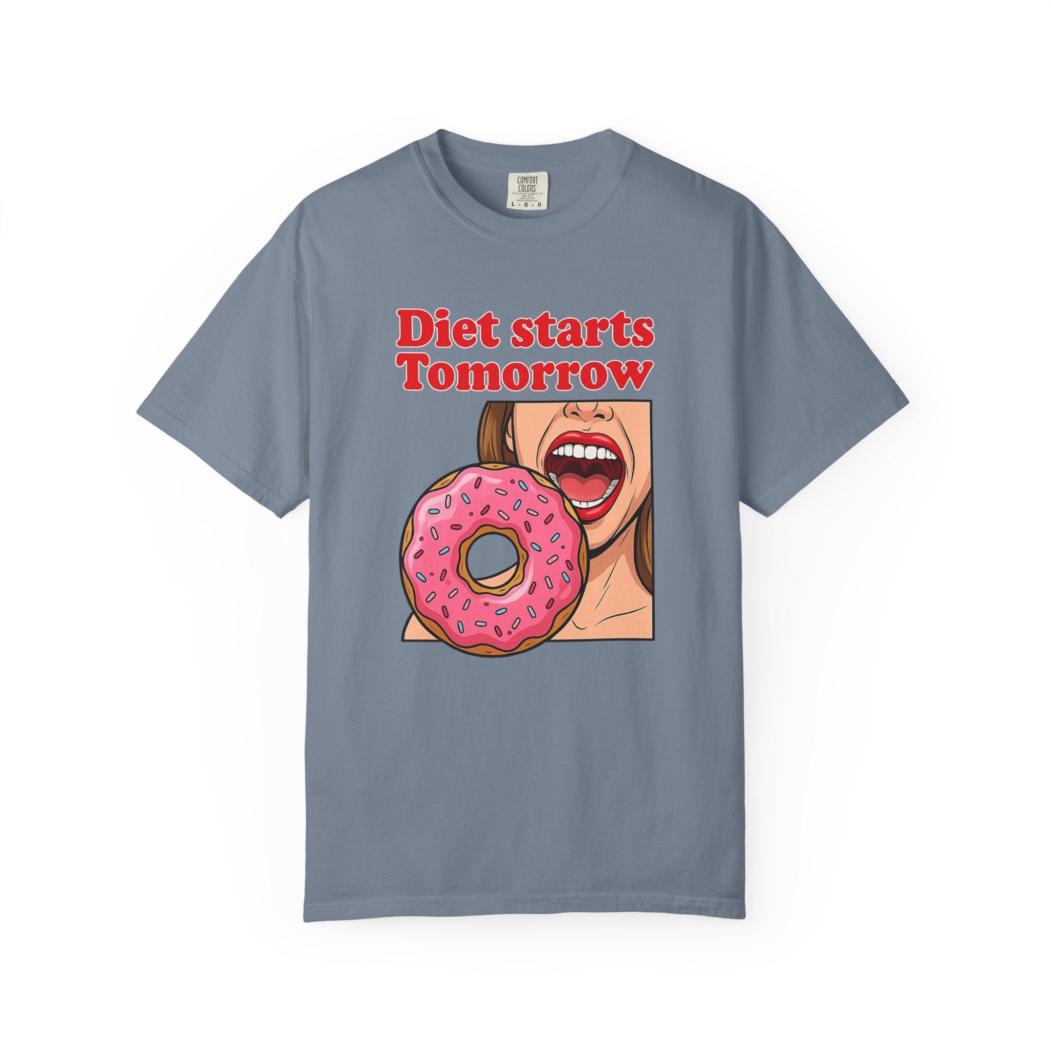 T-Shirt — "Diet Starts Tomorrow" Donut Graphic Tee