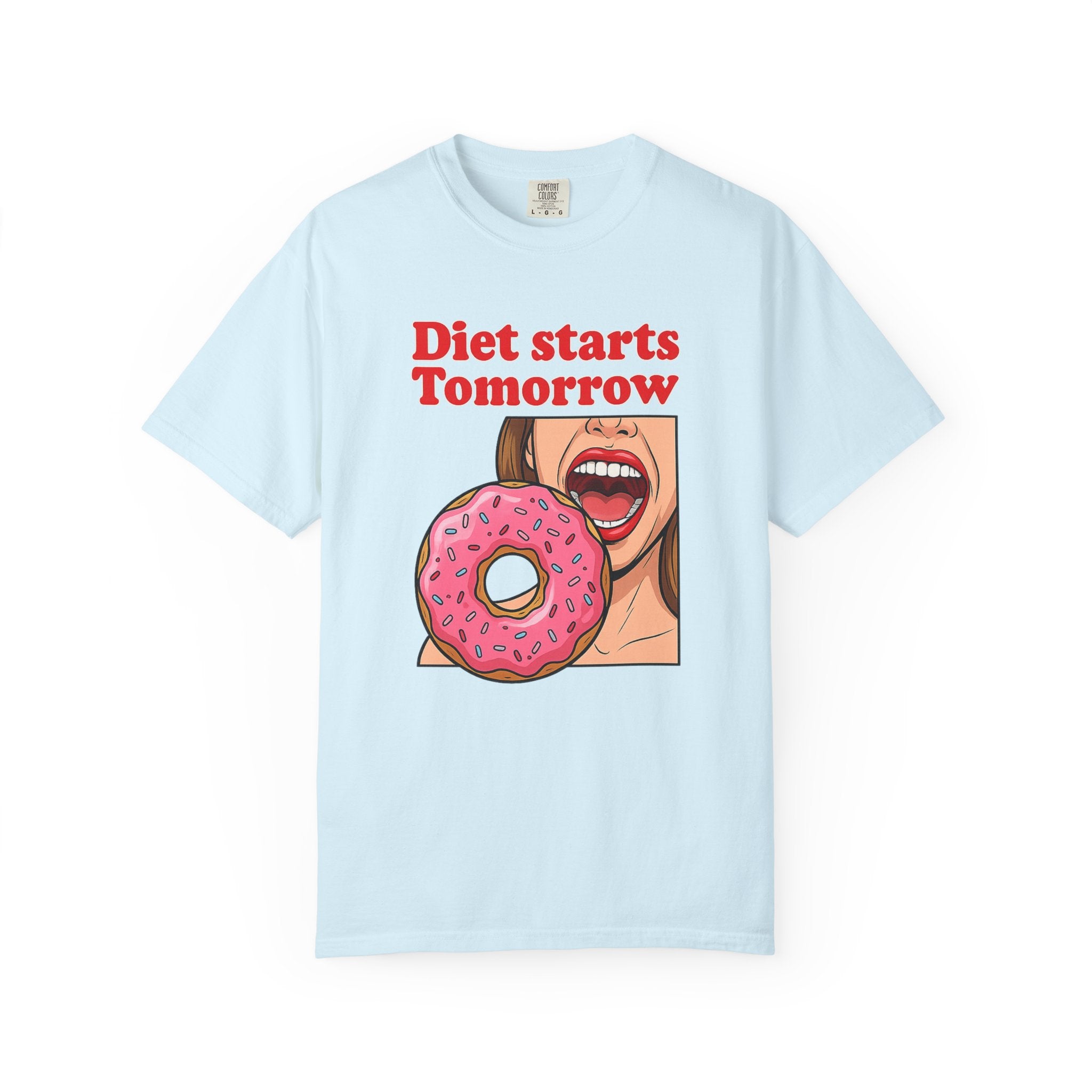 T-Shirt — "Diet Starts Tomorrow" Donut Graphic Tee